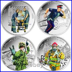 2016 Canada $15 Pure Silver 4-coin Set National Heroes