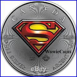 2016 Canada 1 oz 0.9999 Silver Superman Colourized Collectable Coin
