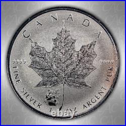 2016 Canada 1 oz. 9999 Fine Silver Reverse Proof Maple Leaf CAC SP66 Panda Privy