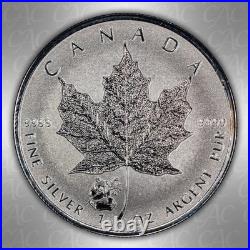 2016 Canada 1 oz. 9999 Fine Silver Reverse Proof Maple Leaf CAC SP68 Panda Privy