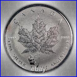 2016 Canada 1 oz. 9999 Fine Silver Reverse Proof Maple Leaf CAC SP68 Panda Privy