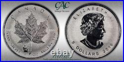 2016 Canada 1 oz. 9999 Fine Silver Reverse Proof Maple Leaf CAC SP68 Panda Privy