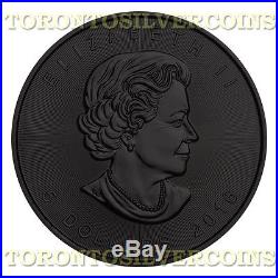 2016 Canada 1 oz Silver BURNING MAPLE Leaf Coin 24k Black Ruthenium