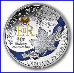 2016 Canada 1 oz Silver coin A Celebration of Her Majesty's 90th Birthday