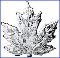 2016 Canada $20 1 Oz Colorized PF Silver Maple Leaf Shaped Coin In OGP SKU41554