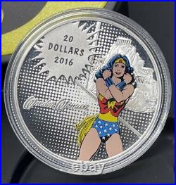 2016 Canada $20 1oz DC Comics Superman, Batman, Wonder Woman 3 Coin Set #13-02