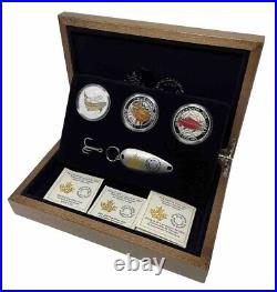 2016 Canada $20 1oz Fine Silver Salmonids 3 Coin Set #12-10