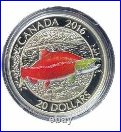 2016 Canada $20 1oz Fine Silver Salmonids 3 Coin Set #12-10