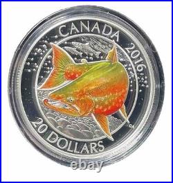 2016 Canada $20 1oz Fine Silver Salmonids 3 Coin Set #12-10