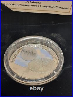 2016 Canada $20 Fine Silver Coin 99.99% The Universe Glow-in-the-Dark Glass Fume