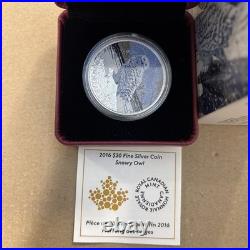 2016 Canada $20 Fine Silver Coin Snowy Owl