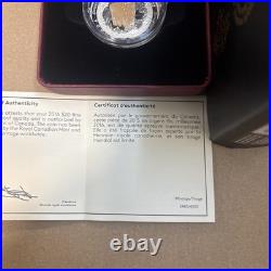 2016 Canada $20 Majestic Maple Leaves with Drusy Stone Fine Silver Coin