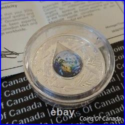 2016 Canada $20 Mother Earth Water Droplet 3D Fine Silver Coin #coinsofcanada