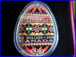 2016 Canada 20$ Traditional Ukrainian Pysanka 1oz Silver Coin MINT CONDITION