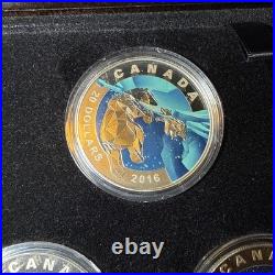 2016 Canada $20 Wildlife Series 5-Coin Set Colorized with Wood Case & 1 COA Only 2016 Canada $20 Wildlife Series 5-Coin Set Colorized with Wood Case & 1 COA Only