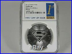 2016 Canada $5.9999 Fine Silver, Superman Coin NGC Ms 70 First Day of Issue