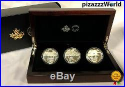 2016 Canada 99.99% Silver 3-Coin Set'Reflections of Wildlife' Grizzly Otter Fox