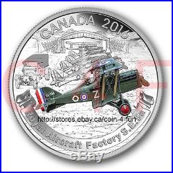 2016 Canada Aircraft of WWI #1 Royal Aircraft Factory S. E. 5A $20 Silver Coin