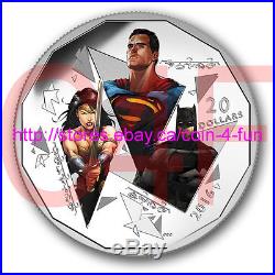 2016 Canada BATMAN v SUPERMAN Dawn of Justice Trinity $20 1 oz Pure Silver Coin