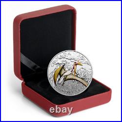 2016 Canada Day Of The Dinosaurs Terror Of The Sky 10$ 99.99% Pure Silver Coin