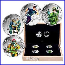 2016 Canada National Heroes Pure Silver Coins Firefighters Paramedics Police