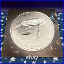 2016 Canada Rcm $20 Silver Coin Star Trek Uss Enterprise. 9999 Sleeve Coa Unc