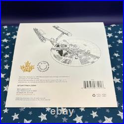 2016 Canada Rcm $20 Silver Coin Star Trek Uss Enterprise. 9999 Sleeve Coa Unc