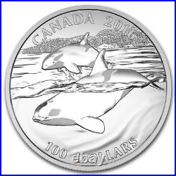 2016 Canada Silver $100 Coin Orca Ruler of the Seas 1oz. 9999 OGP