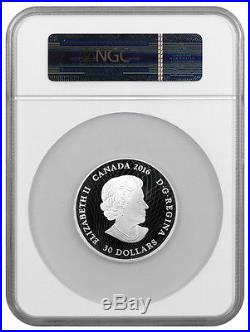 2016 Canada Silver $30 Northern Lights Moonlight PF 70 UC NGC Coin RARE
