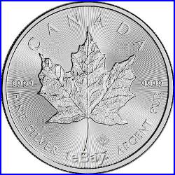 2016 Canada Silver Maple Leaf 1 oz $5 1 Roll Twenty-five 25 BU Coins