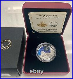 2016 Canada Universe $20 Fine Silver Glow in the Dark Coin with Opal
