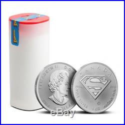 2016 Canadian. 9999 Silver DC Comics Superman BU x25 Coins Roll