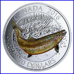2016 Canadian Salmonids 1 oz. Fine Silver 3-Coin boxed-set