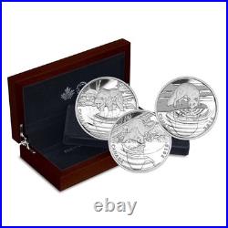 2016 Fine Silver 1/2oz Canada $10 3-Coin Set Reflections Of Wildlife