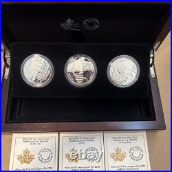 2016 Fine Silver 1/2oz Canada $10 3-Coin Set Reflections Of Wildlife