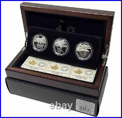2016 Fine Silver 1/2oz Canada $10 3-Coin Set Reflections Of Wildlife #12-08