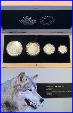 2016 Fractional Wolf Proof Set. 9999 silver coins Canada