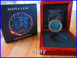 2016 GRIM REAPER ARMAGEDDON Death Maple 1 oz Silver Coin $5 Canada