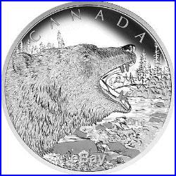 2016 Half-Kilo'Roaring Grizzly Bear' $125 Silver Coin. 9999 Fine (17641) (NT)