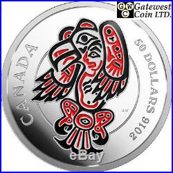 2016 The Eagle-Realms of the Haida Proof $50 Silver Coin 5oz. 9999Fine(17600)NT
