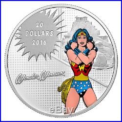 2016 WONDER WOMAN CANADA 20$ 1oz. FINE SILVER COIN ORIGINALS THE AMAZING AMAZON