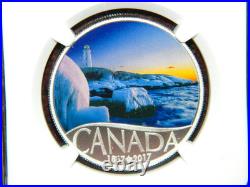 2017 $10 Canada 150th Lighthouse At Peggy's Cove Silver Coin Ngc Pf70 Matte Fr