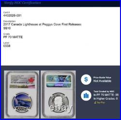 2017 $10 Canada 150th Lighthouse At Peggy's Cove Silver Coin Ngc Pf70 Matte Fr