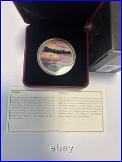 2017 $15 Coin Great Canadian Outdoors Sunset Canoeing 160612