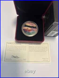 2017 $15 Coin Great Canadian Outdoors Sunset Canoeing 160612