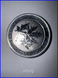 2017 1.5 oz 9999 Fine Pure Silver Reverse Proof $8 Super Canadian maple leaf