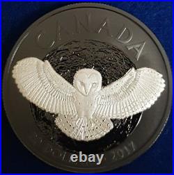 2017 1 OZ. Pure Silver Coin Nocturnal By Nature The Barn Owl ID #68-1