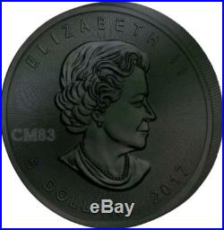 2017 1 Oz Silver $5 MAPLE LEAF BURNING MARIJUANA HYBRID Coin, Ruthenium N GOLD