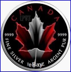 2017 1 Oz Silver Canadian Flag MAPLE LEAF Colored Coin MINTAGE 100 PCS