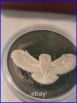 2017 $20 Fine Silver Nocturnal by Nature THE BARN OWL 1 OZ. 9999 Silver Coin
